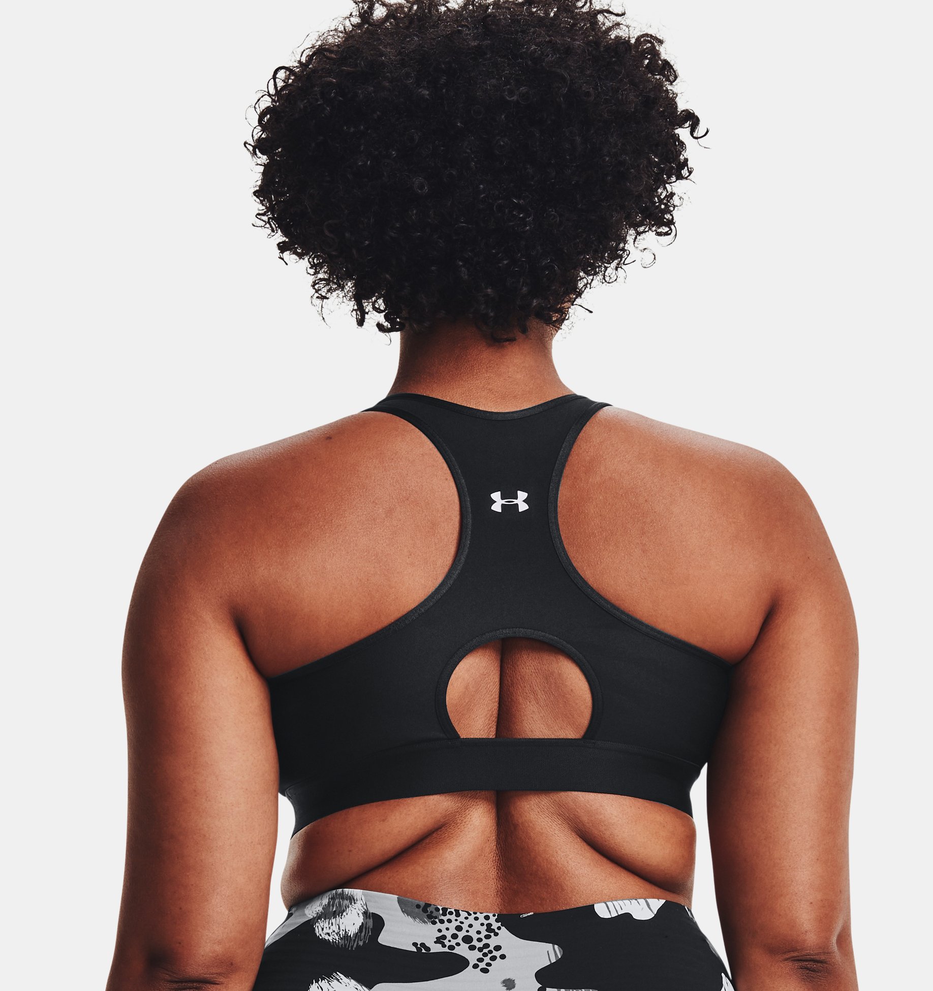 Under Armour Womens Mid Keyhole Compression Sports Bra Light and Breathable Running 